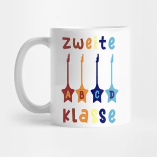 2. Klasse ABCD Rockgitarre Schulbeginn T shirt Mug